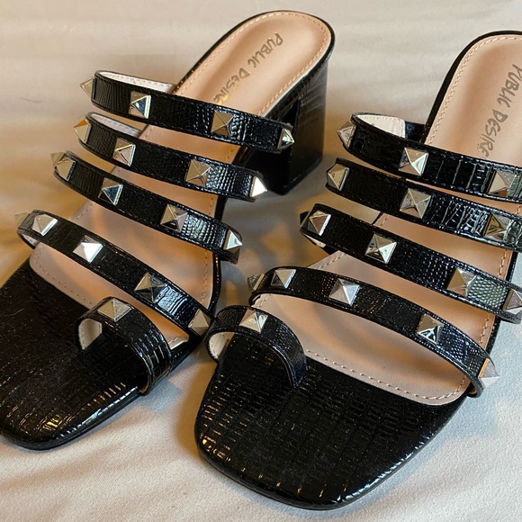 Public Desire Jamie Studded Mule Sandals - Picture 6 of 7